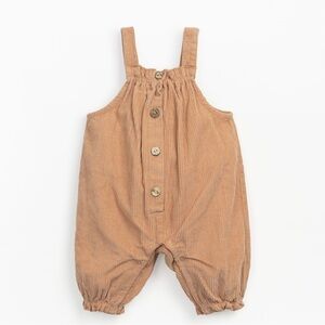 Play Up Organic Cotton Overalls 12 Months Corduroy Peach Snap